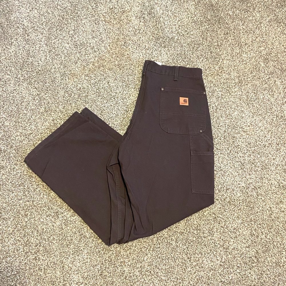 Carharrt Mens Washed Duck Double Front Work Dungaree Pants